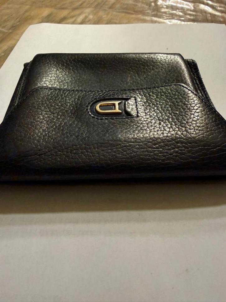 delvaux portemonne, Handtassen en Accessoires, Tassen | Damestassen, Gebruikt, Overige typen, Zwart, Ophalen of Verzenden