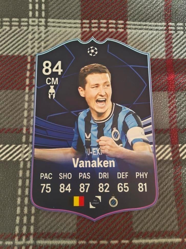 Voetbalkaartje (37cmx25cm) - Hans Vanaken / Club Brugge, Verzamelen, Sportartikelen en Voetbal, Ophalen, Zo goed als nieuw, Poster, Plaatje of Sticker