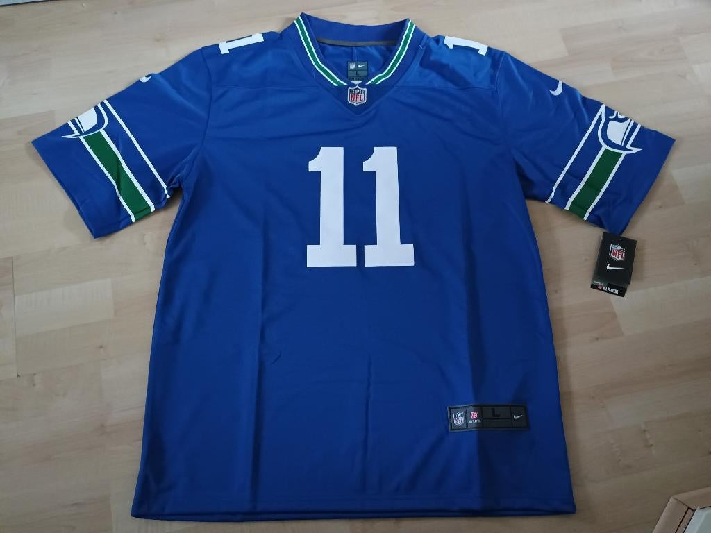 Seattle Seahawks Jersey Smith-Njigba maat: L, Kleding | Heren, Maat 52/54 (L), Blauw, Overige typen, Nieuw