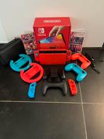 Nintendo Switch Oled met toebehoren, Switch OLED, Met games, Met 2 controllers, Ophalen of Verzenden