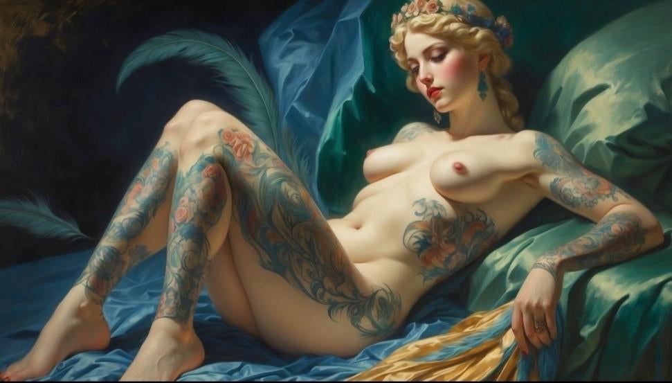 Peinture giclée Le rêve de Flora xxl, Antiquités & Art, Enlèvement ou Envoi