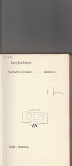 Karel Jonckheere “Poëtische inventaris”, Boeken, Ophalen of Verzenden, Zo goed als nieuw