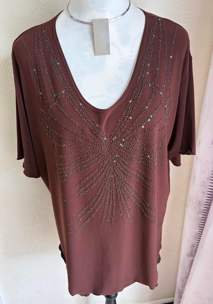 Blouse met korte mouwen — maat L/XXXL, Kleding | Dames, Grote Maten, Ophalen of Verzenden, Zo goed als nieuw