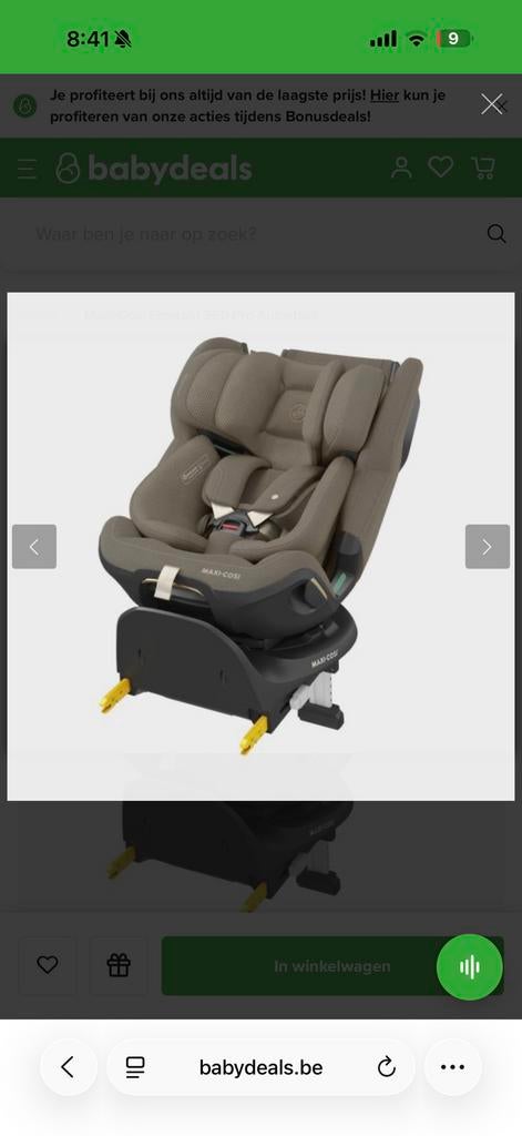 Maxi cosi emerald 360 pro, Kinderen en Baby's, Ophalen, 22 t/m 36 kg, Nieuw, Isofix