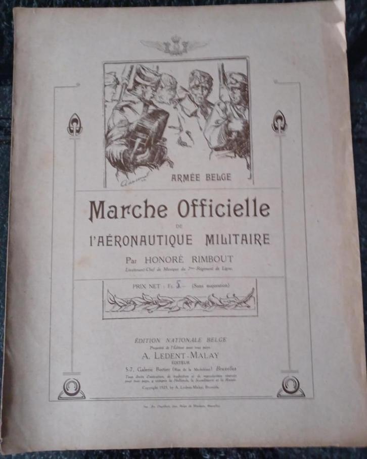 Marche Officielle de l'aéronautique militaire, Musique & Instruments, Partitions, Utilisé, Piano, Enlèvement