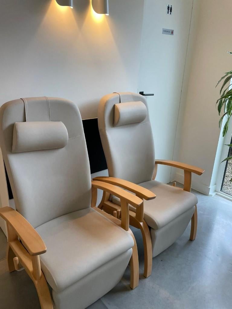 2 X ERGONOMISCHE LEDEREN ZETEL/STOEL - perfecte staat, Ophalen, Overige kleuren, Zo goed als nieuw, Eén