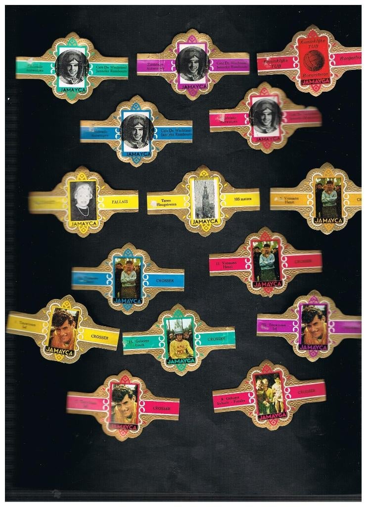 PUBLICITÉ POUR LES GROUPES DE CIGARES, Collections, Articles de fumeurs, Briquets & Boîtes d'allumettes, Envoi, Utilisé, Bagues de cigare