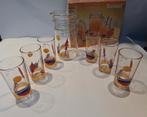 A.V.I.R. Vintage set Solmar Sunset - karaf & 6 glazen, Verzamelen, Ophalen of Verzenden