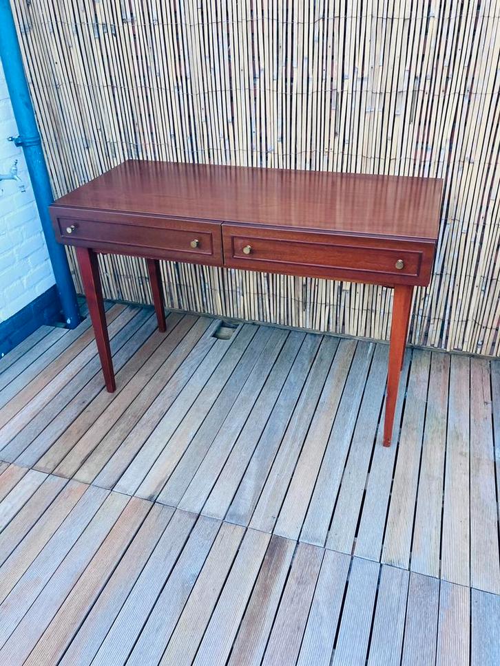 Klassiek  kersenhouten side table /  console / wandtafel, Maison & Meubles, Tables | Dessertes, Comme neuf, 25 à 50 cm, 100 à 150 cm