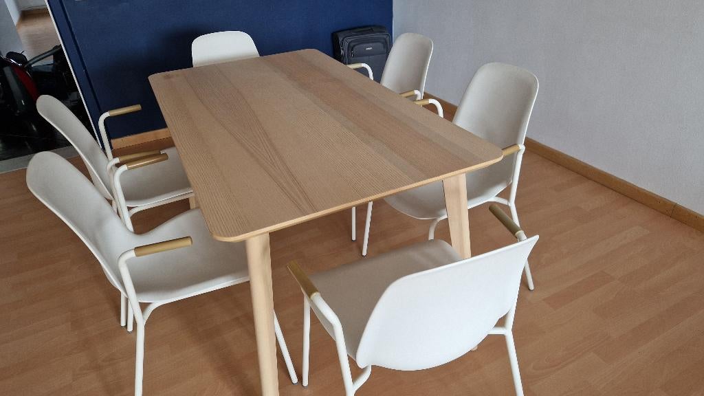 Eettafel 80 x 135, Huis en Inrichting, Tafels | Eettafels, Ophalen, Gebruikt, 100 tot 150 cm, Eikenhout
