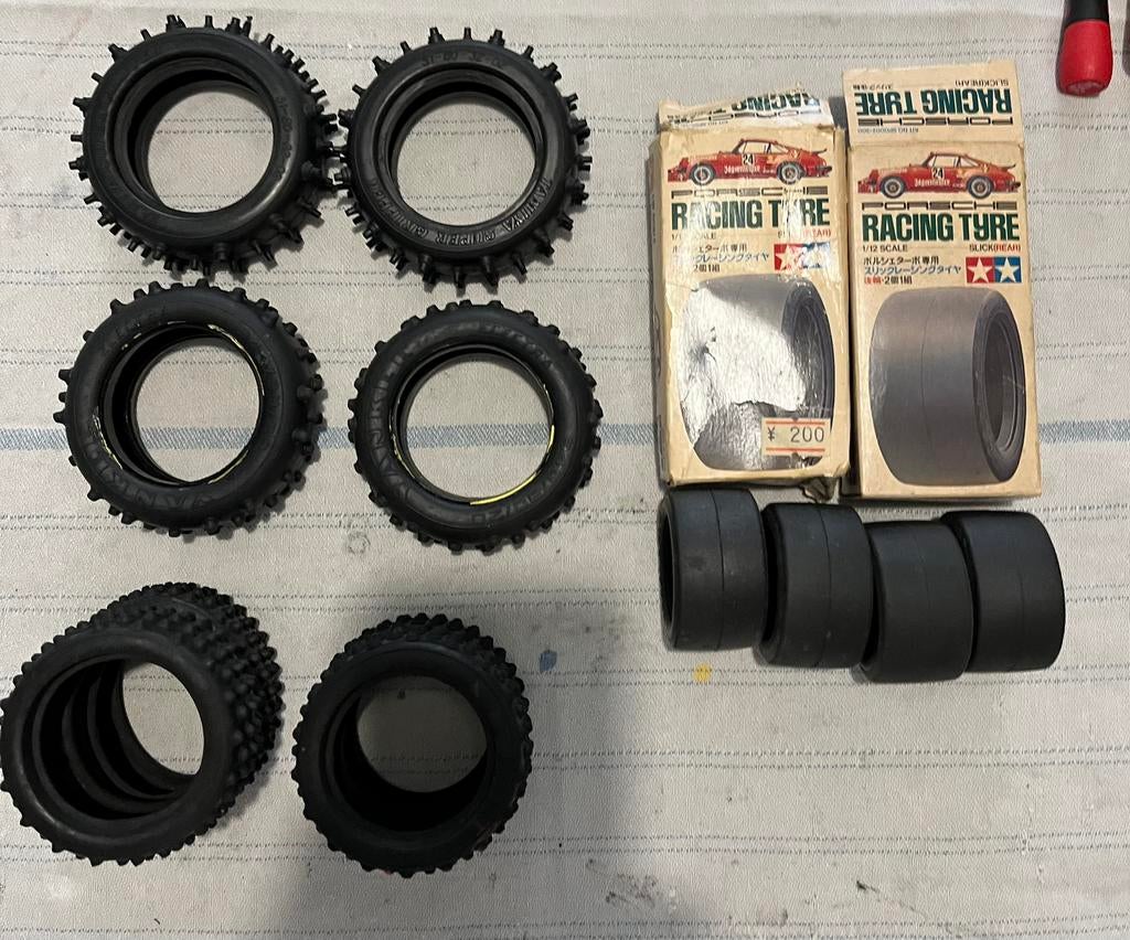 Tamiya banden rc, Hobby en Vrije tijd, Ophalen of Verzenden, Zo goed als nieuw