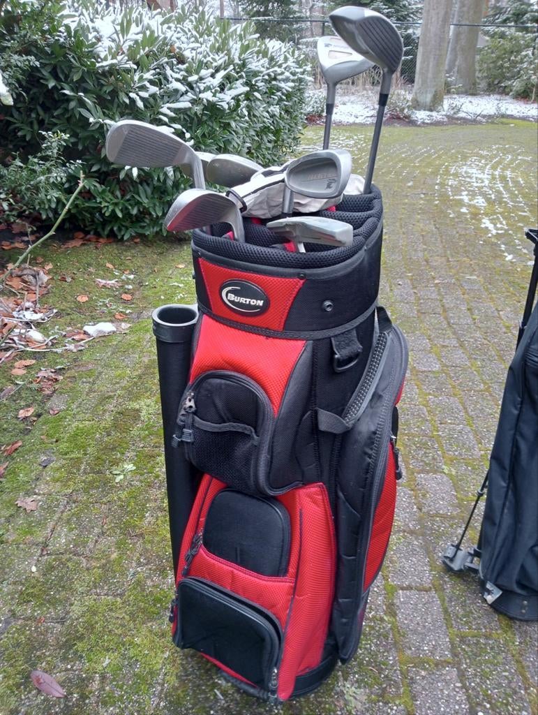 8 delige linkshandige golfset / golfclubs incl golftas, Ophalen, Gebruikt, Set, Overige merken
