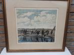 Ets  gekleurd, Antiek en Kunst, Kunst | Etsen en Gravures, Ophalen of Verzenden