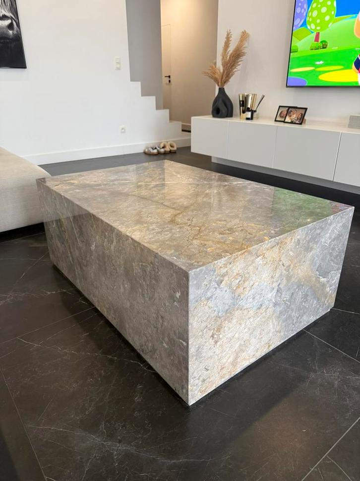 Marmeren salontafel, Huis en Inrichting, Tafels | Salontafels, Zo goed als nieuw, Ophalen