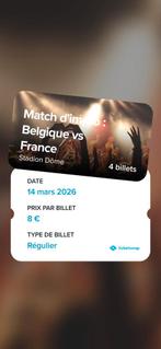 4 places match d'impro:Belgique vs France 14/03/26 Charleroi, Tickets en Kaartjes, Drie personen of meer
