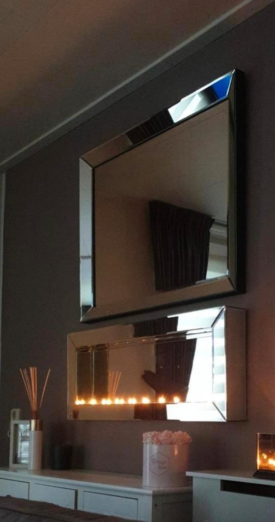 Set de 2 miroirs Eric Kuster, Maison & Meubles, Accessoires pour la Maison | Miroirs, Utilisé, 75 à 100 cm, 100 à 150 cm, Rectangulaire