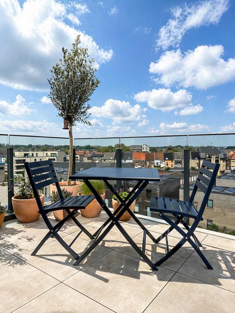 Set de table de jardin avec 2 chaises, Jardin & Terrasse, Ensembles de jardin, Comme neuf, Salons de jardin, Aluminium, 2 places