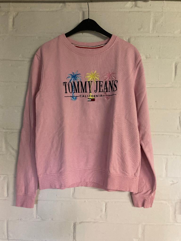 Roze sweater, Tommy Jeans, maat M, Maat 38/40 (M), Ophalen of Verzenden, Zo goed als nieuw, Roze