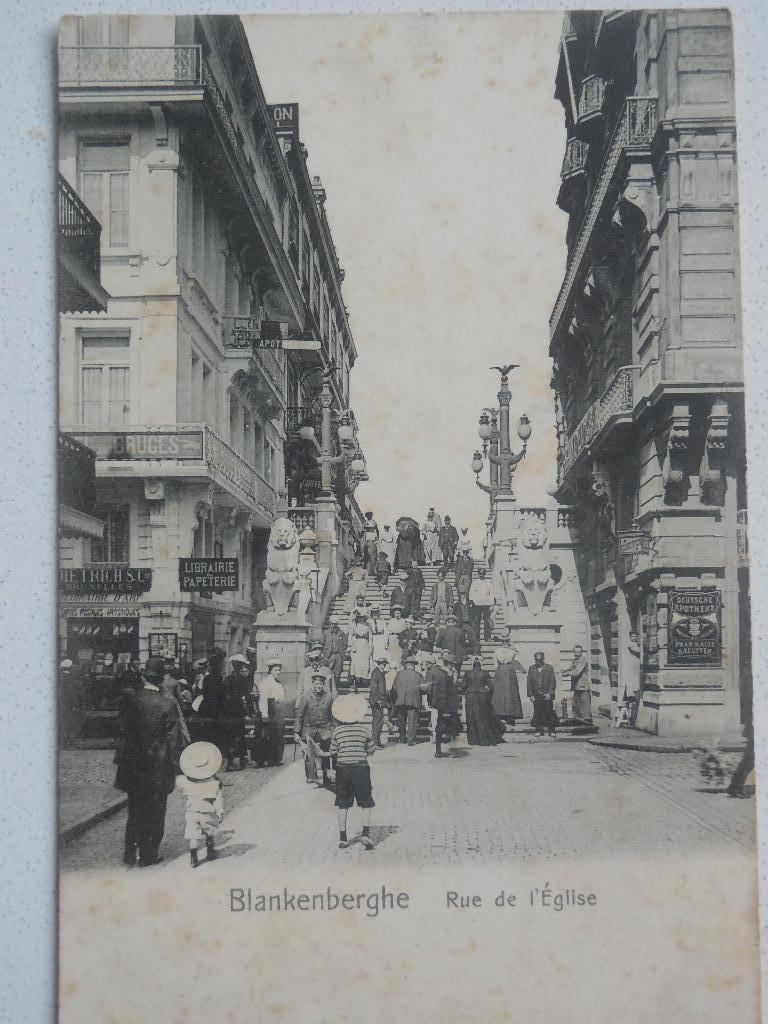 postkaart Blankenberge Kerkstraat, Verzamelen, Verzenden, Voor 1920, Ongelopen, West-Vlaanderen