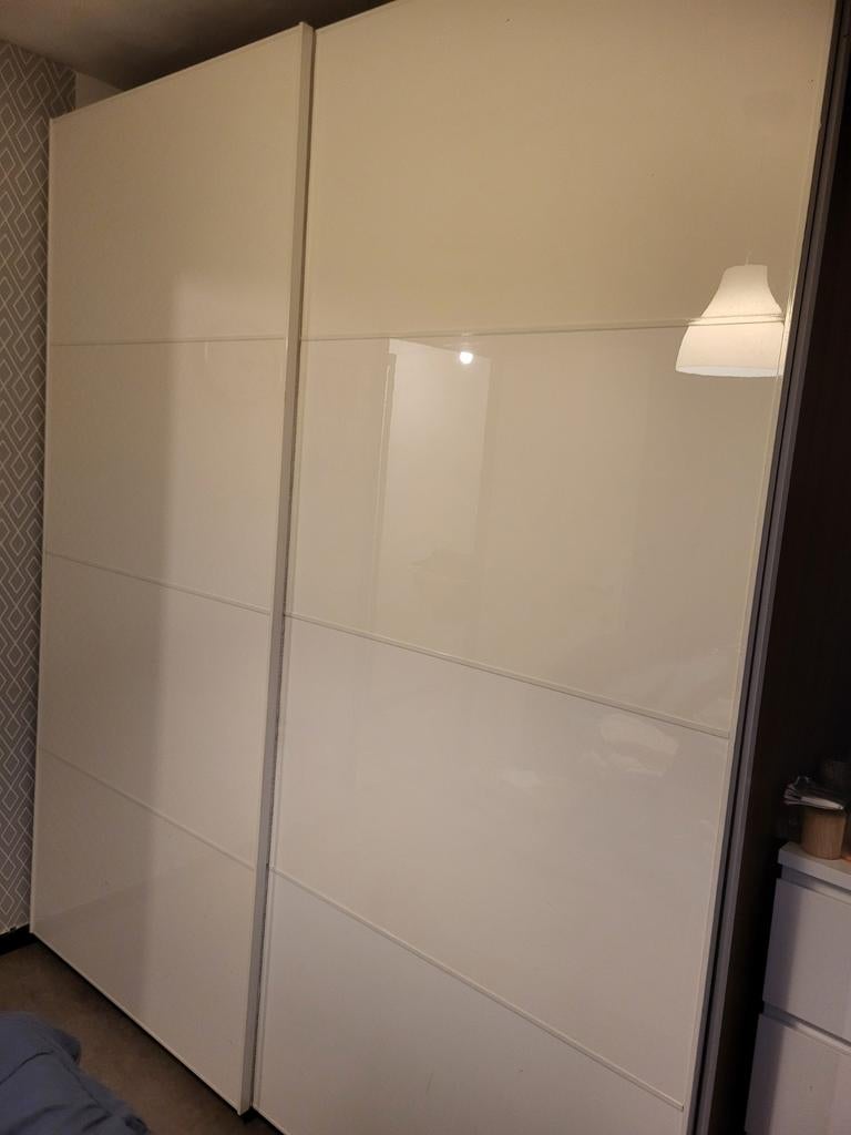 Witte hoogglans kleerkast, Maison & Meubles, Armoires | Penderies & Garde-robes, Enlèvement