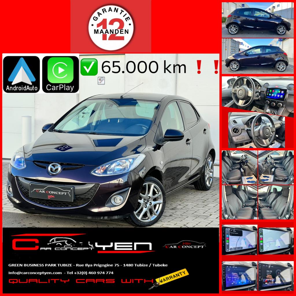 Mazda 2 1.3i Kenko*Carplay*Alu*Bluetooth*Airco*12M garantie, Auto's, Mazda, Bedrijf, ABS, Airbags, Airconditioning, Android Auto