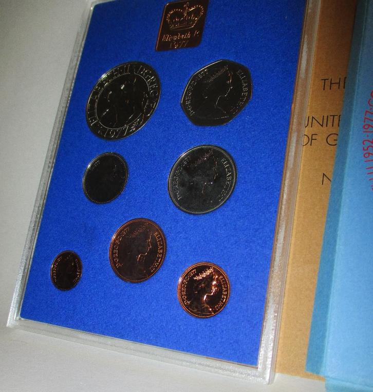 1977-De munten van Groot-Brittannië en Noord-Ierland-Proof, Postzegels en Munten, Munten | Europa | Niet-Euromunten, Setje, Overige landen