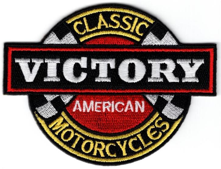 Victory Classic American Motorcycles stoffen opstrijk patch, Motoren, Accessoires | Overige, Nieuw, Verzenden