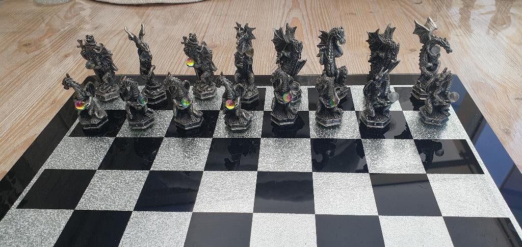 échiquier en verre 40x40 cm, 1 ou 2 joueurs, Enlèvement ou Envoi, Comme neuf