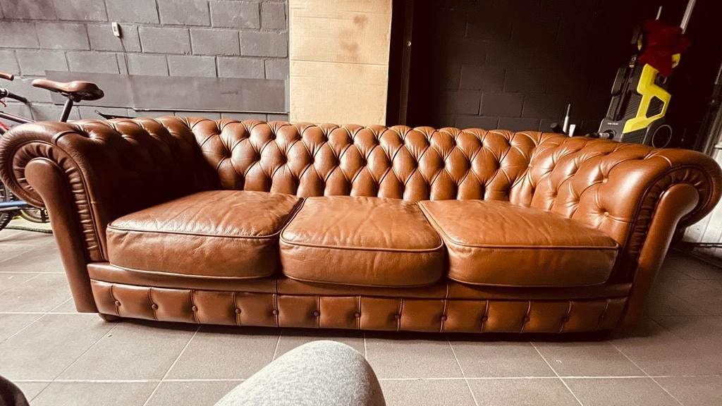 SuperbeS Canapé 3 Places CHESTERFIELD LONDON, Maison & Meubles, Enlèvement, Utilisé, Cuir