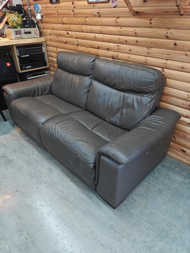 lederen sofa, Ophalen, Gebruikt, Tweepersoons, Leer