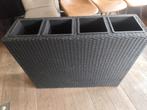 Bloembak in polyrotan met 4 onderverdeling en., Jardin & Terrasse, Accessoires mobilier de jardin, Enlèvement
