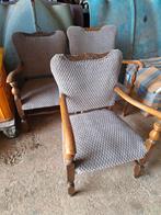 Fauteuils club anciens, Brun, Enlèvement, Bois, Cinq, Six Chaises ou plus