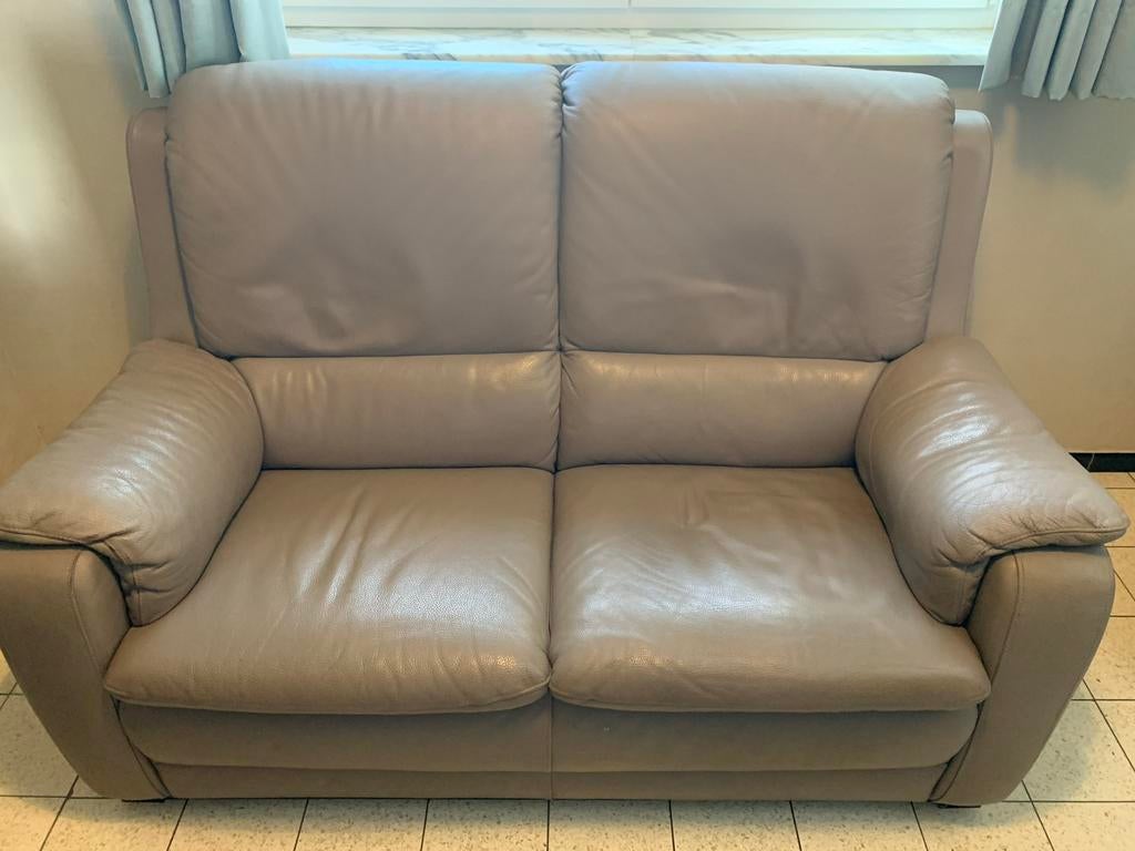 ! ! ! GRATUIT ! ! ! Siège 2 places en cuir véritable, Maison & Meubles, Canapés | Salons, Enlèvement, Utilisé