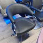 zwarte knipstoel rond zilver kappersstoel 5 stuks nieuw, Enlèvement ou Envoi, Neuf