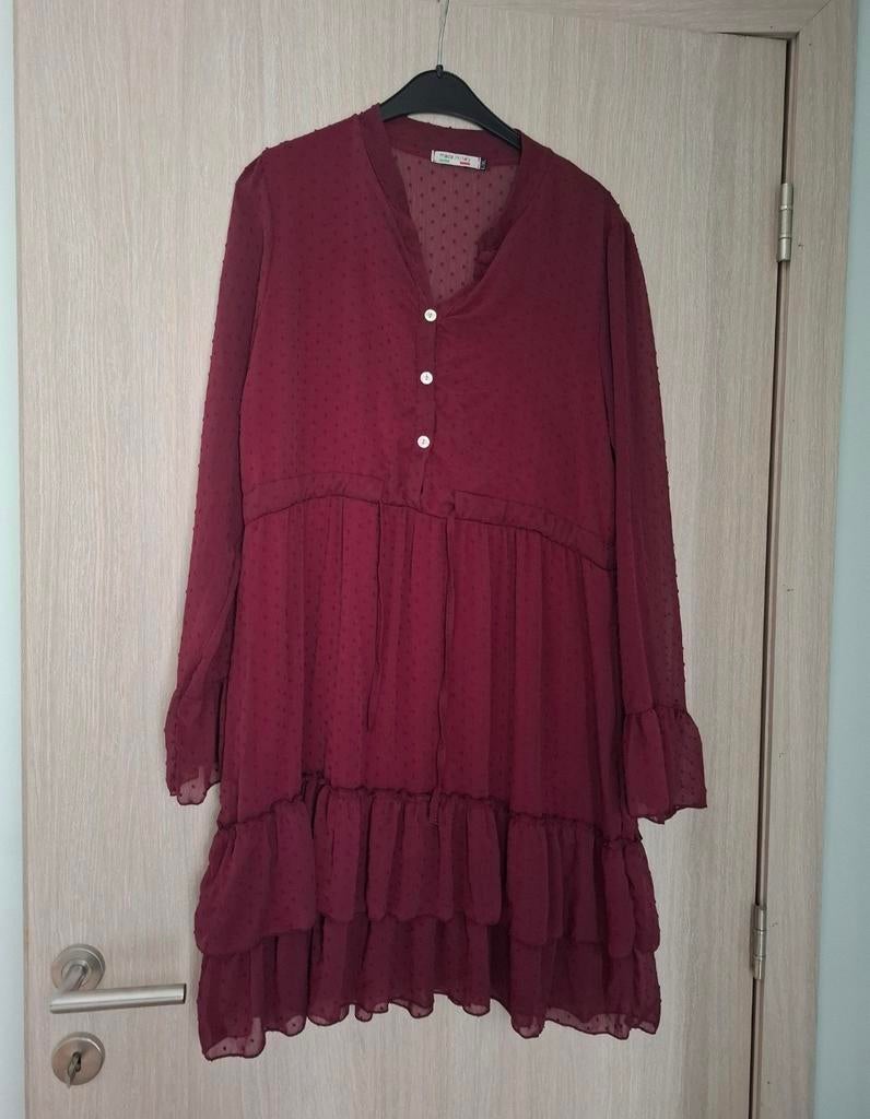 Jurk Made  in Italy maat L/XL, Kleding | Dames, Jurken, Made in Italy, Ophalen of Verzenden, Zo goed als nieuw, Maat 42/44 (L)