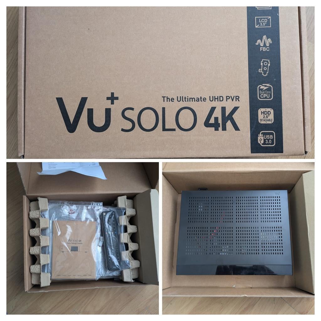 VU+ Solo 4K UHD Satellietontvanger- Zgan - OpenPLi 9.2, Audio, Tv en Foto, Schotelantennes, Ophalen