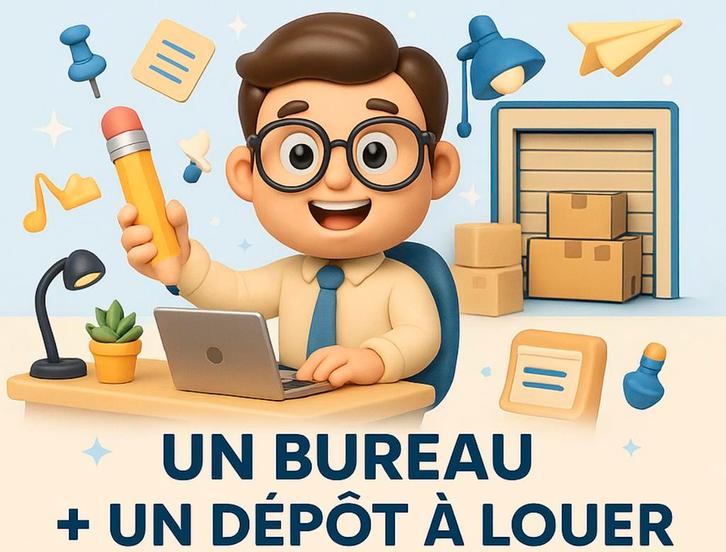 Bureau et dépôt a louer, Immo, Garages & Places de parking