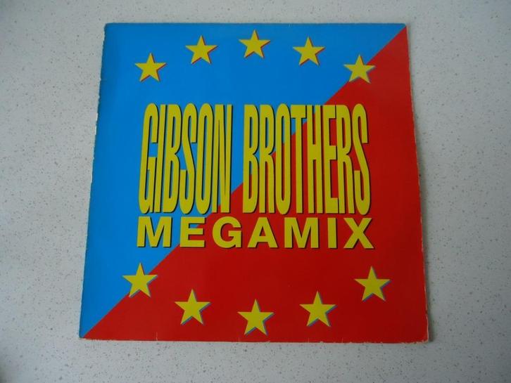 Maxi Single van "Gibson Brothers" Megamix anno 1990., CD & DVD, Vinyles | Pop, Utilisé, 1980 à 2000, 12 pouces, Enlèvement ou Envoi
