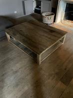 Masief houten salontafel, Huis en Inrichting, Ophalen, Teakhout, Zo goed als nieuw, Rechthoekig