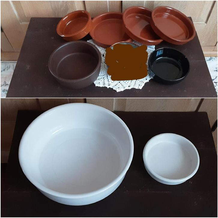 Set 8 geglazuurde keramieke ovenschotels, 1€/st, 5€ alles, Huis en Inrichting, Keuken | Potten en Pannen, Overige materialen, Ophalen of Verzenden