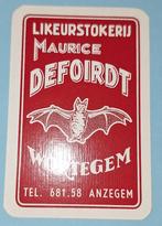 Speelkaart Wortegem – Likeurstokerij Defoirdt, rood_137, Verzamelen, Speelkaarten, Jokers en Kwartetten, Ophalen of Verzenden