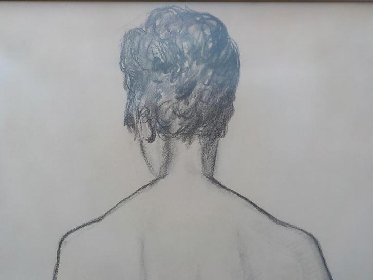 Tekening Houtskool, Antiek en Kunst, Kunst | Tekeningen en Fotografie, Ophalen