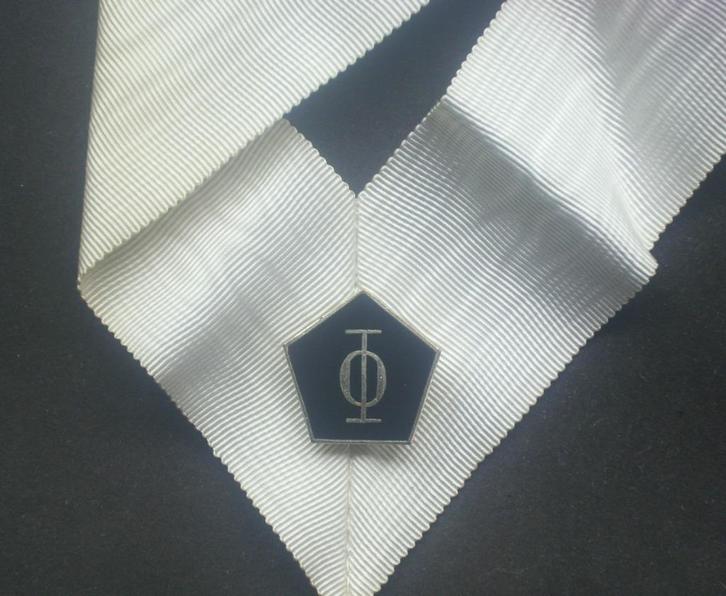 ULB rare sautoir cravate médaille banquet ordre du Phallus, Verzamelen, Militaria | Algemeen, Overige soorten, Lintje, Medaille of Wings