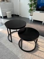 Salontafel zwart, Huis en Inrichting, Tafels | Salontafels, Ophalen, Gebruikt, Rond