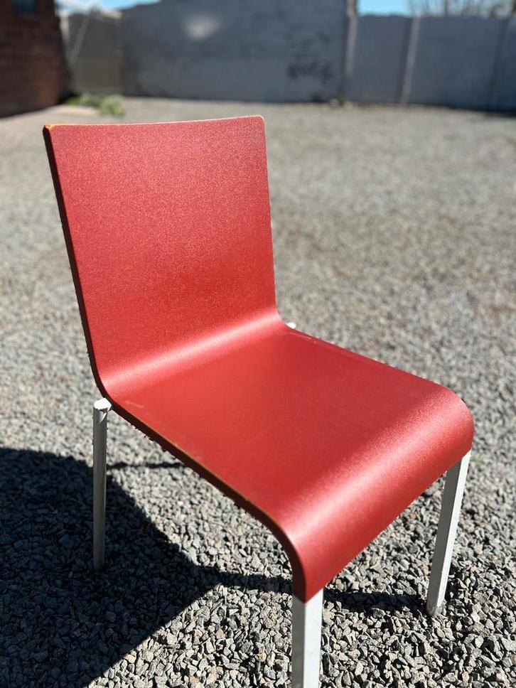 Maarten van Severen vitra 03, Huis en Inrichting, Stoelen, Gebruikt, Vier, Kunststof, Rood, Ophalen