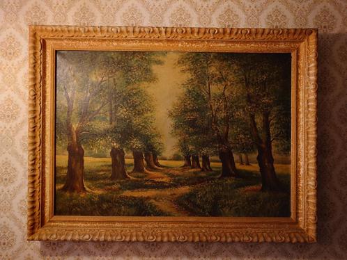 Schilderij bomen / landschap, Antiek en Kunst, Kunst | Schilderijen | Klassiek, Ophalen of Verzenden