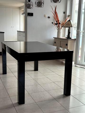Moderne Zwarte Eettafel – Strak & Stijlvol Design, Huis en Inrichting, Tafels | Eettafels, Ophalen, Zo goed als nieuw
