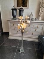 Glazen vaas ,incl bloemen., Ophalen, Zo goed als nieuw