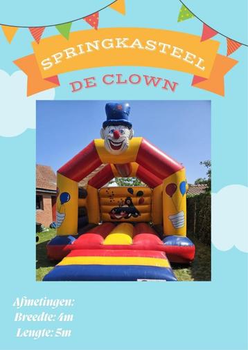 Springkasteel de clown te huur, Enlèvement, Comme neuf