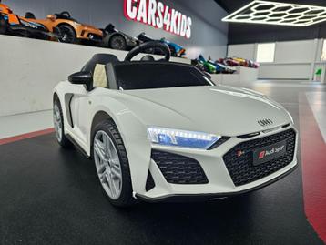 Kinderauto Audi R8 - soft start - verlichting - leren zit-RC, Enlèvement ou Envoi, Neuf, Télécommande